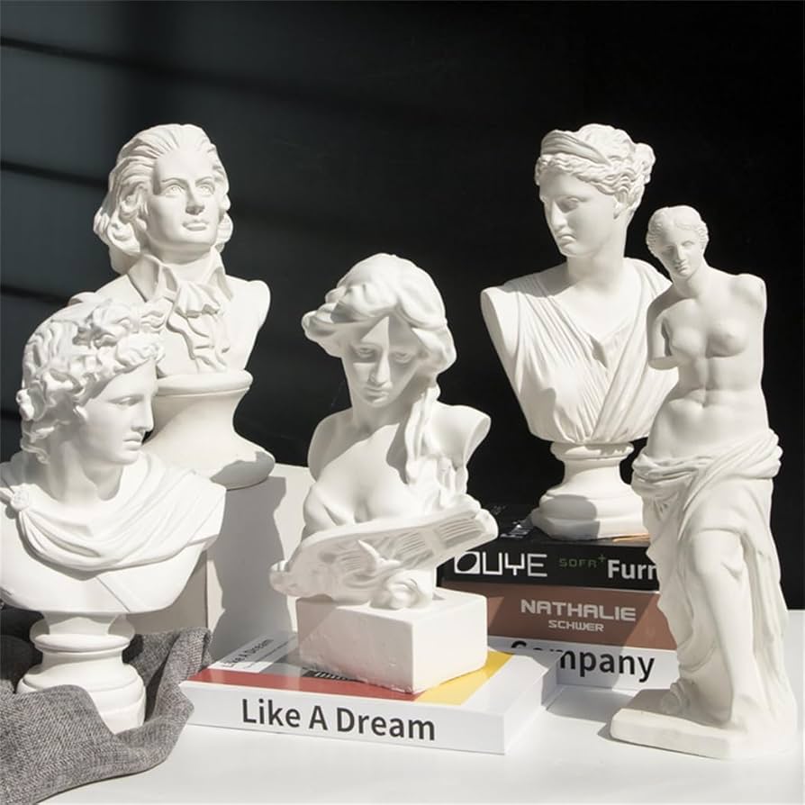 Amazon.co.jp: Unlnsiy 石膏像 胸像 人物像 置物 デビッド像 石膏像風
