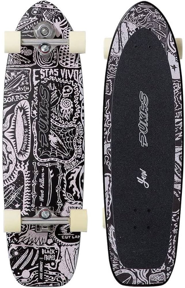 Amazon | YOW サーフスケート ロングボード コンプリート PUKAS DARK
