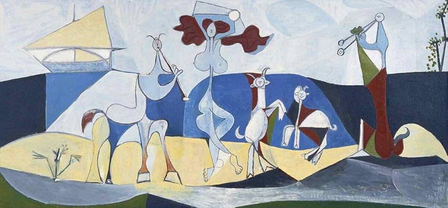 Amazon.com: ZENDA Pablo Picasso Wall Art Picasso La Joie de Vivre
