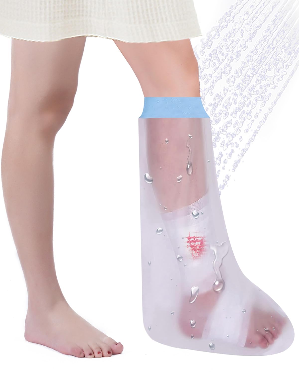 Amazon.co.jp: CureSquad ギプス 防水カバー 腿骨折 お風呂カバー