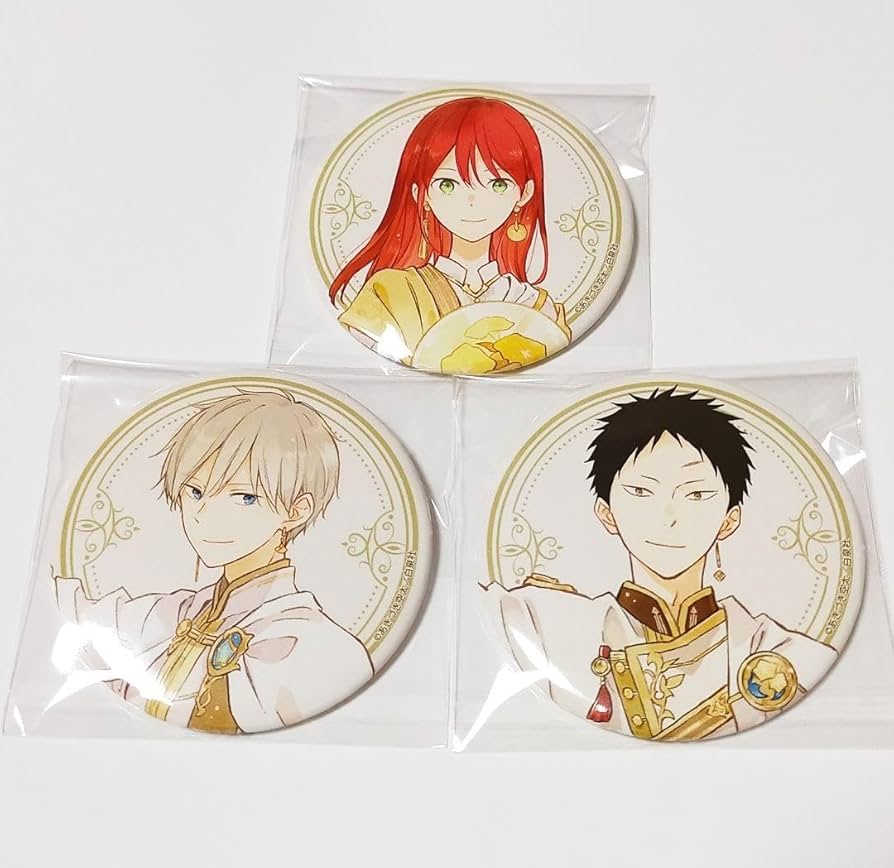 Amazon.co.jp: 赤髪の白雪姫 原画展 白雪 ゼン オビ 缶バッジ 描き