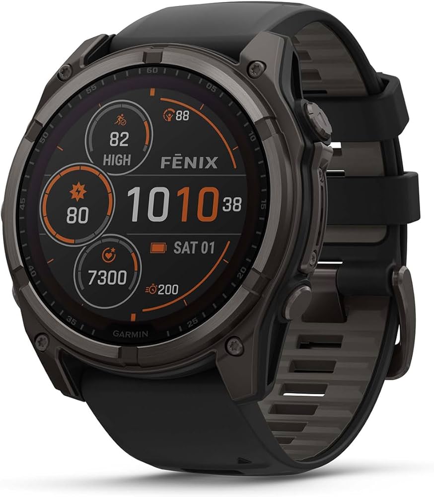 Amazon.com: Garmin Fenix 8 Solar Sapphire (51mm, Carbon Gray DLC