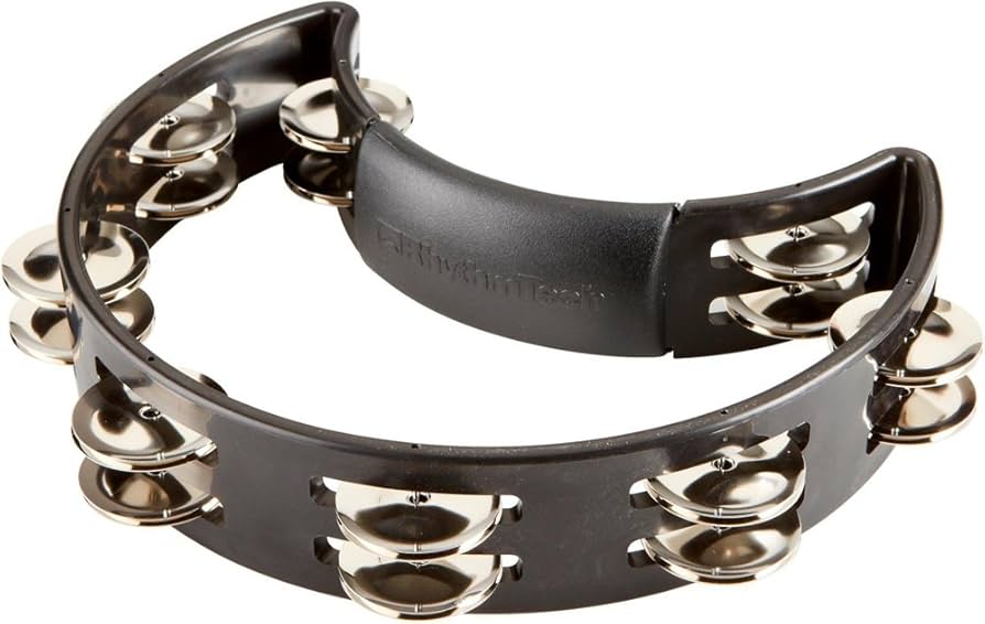 Amazon | RhythmTech RT1010 ニッケル2連タンバリン黒 | タンバリン