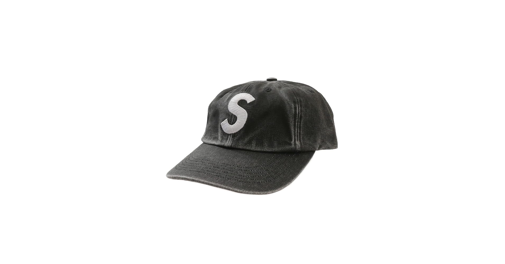 Amazon.co.jp: Supreme Pigment Canvas S Logo 6-Panel Cap, Black