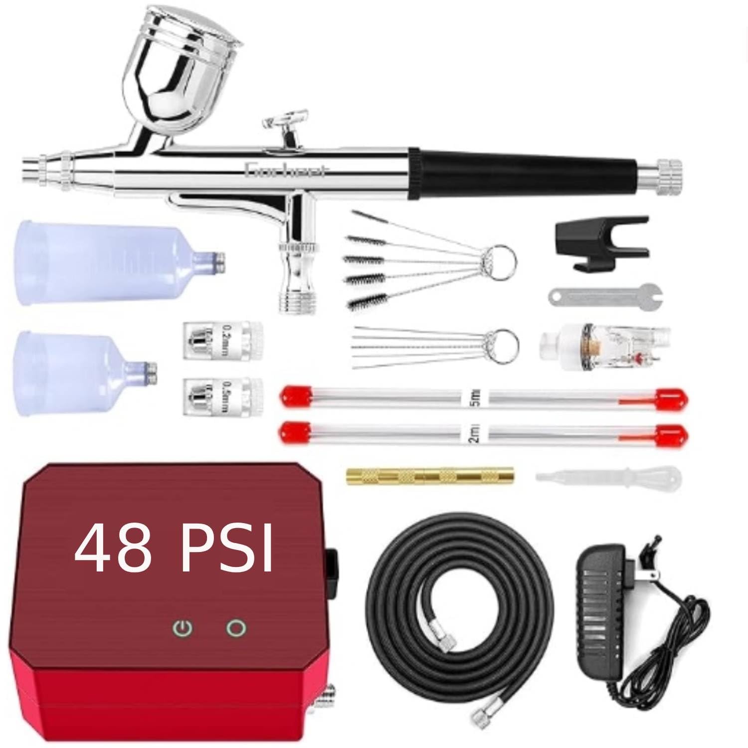 Amazon.co.jp: Gocheer 48PSI エアブラシ コンプレッサー ミニ