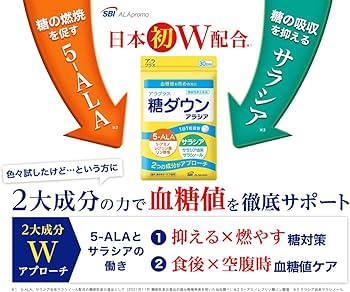 Amazon | アラプラス 糖ダウン アラシア (30日分 30粒) 血糖値が高めの