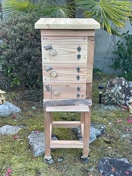 Amazon.co.jp: 日本みつばち用 飼育箱 重箱式巣箱 板厚35mm 観察窓3窓