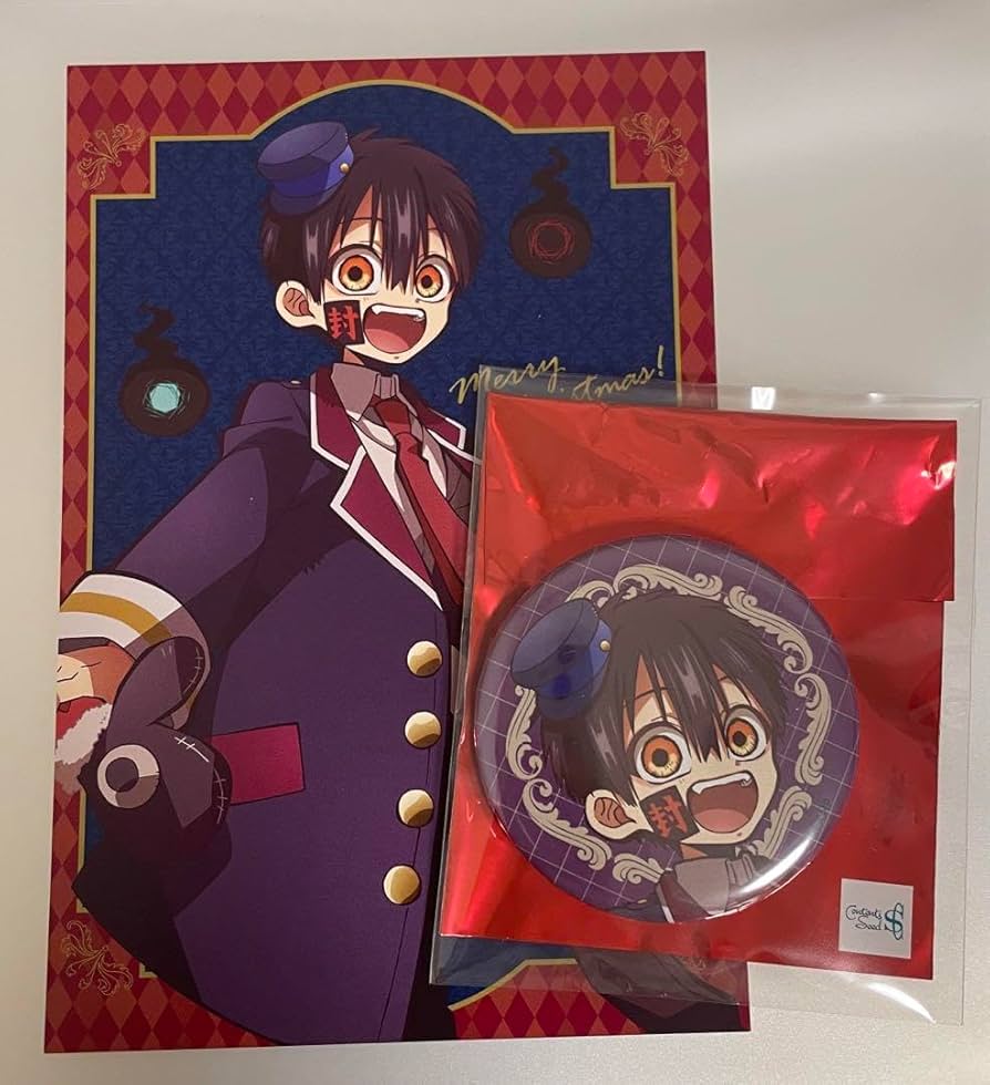 Amazon.co.jp: 地縛少年花子くん 柚木司 ポストカード 缶バッジ : おもちゃ