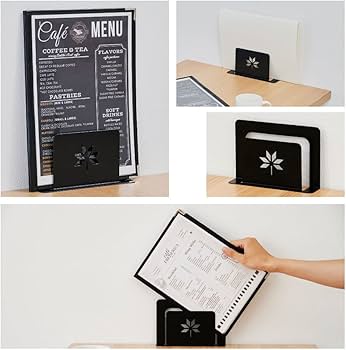 Amazon | 【グリーン&ゴールド 】メニュー 立て メニューブック