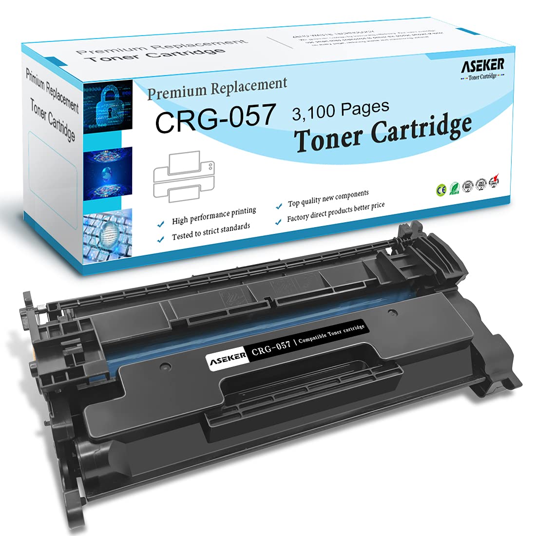 ASEKER 057 CRG-057 Toner di Cartuccia Compatibile per Canon i