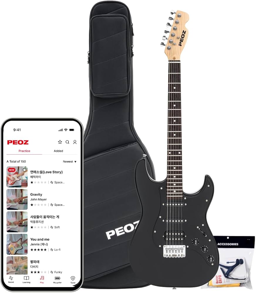 Amazon.com: PEOZ Electric Guitar, Smart Digital Guitar with 35
