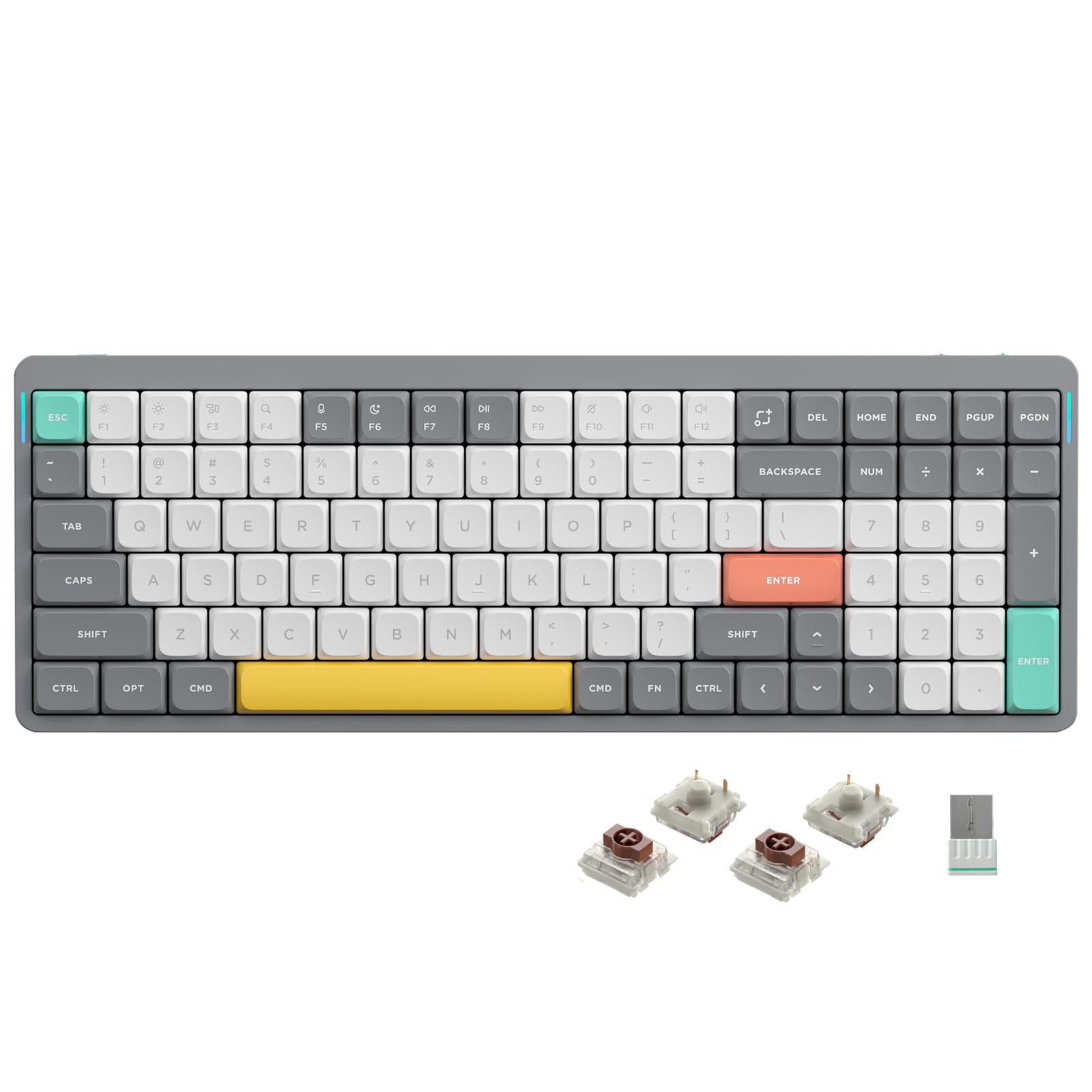 Amazon | nuphy Air96 V2 ワイヤレスメカニカルキーボード、100キー