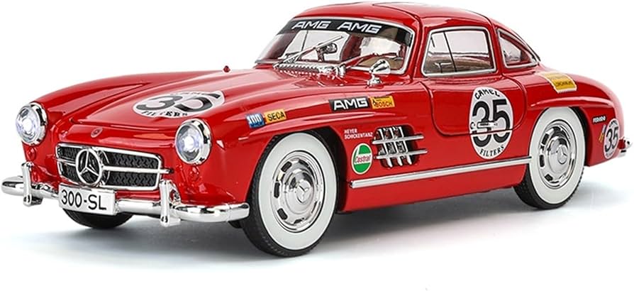 Amazon.co.jp: 1 24 メルセデスベンツ 300SL 塗​​装済み合金製車モデル