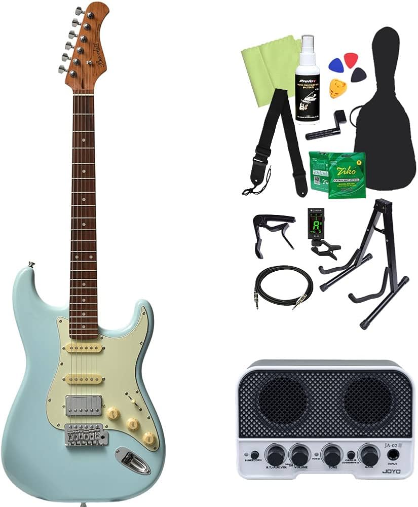 Amazon | Bacchus BST-2-RSM/R エレキギター初心者14点セット