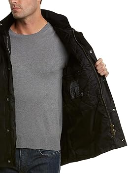 Barbour Men's Sapper Waxed Jacket (XXL, Black) at Amazon Men's
