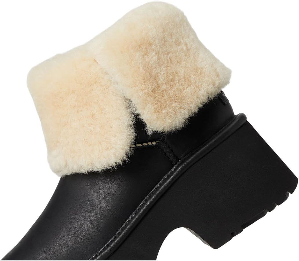 Amazon.com | UGG Women's Esmee Leather Boot Boot, Black, 8 | Ankle