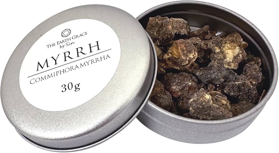 Amazon.co.jp: ミルラ 没薬 30g 缶入り 天然樹脂香 樹脂インセンス