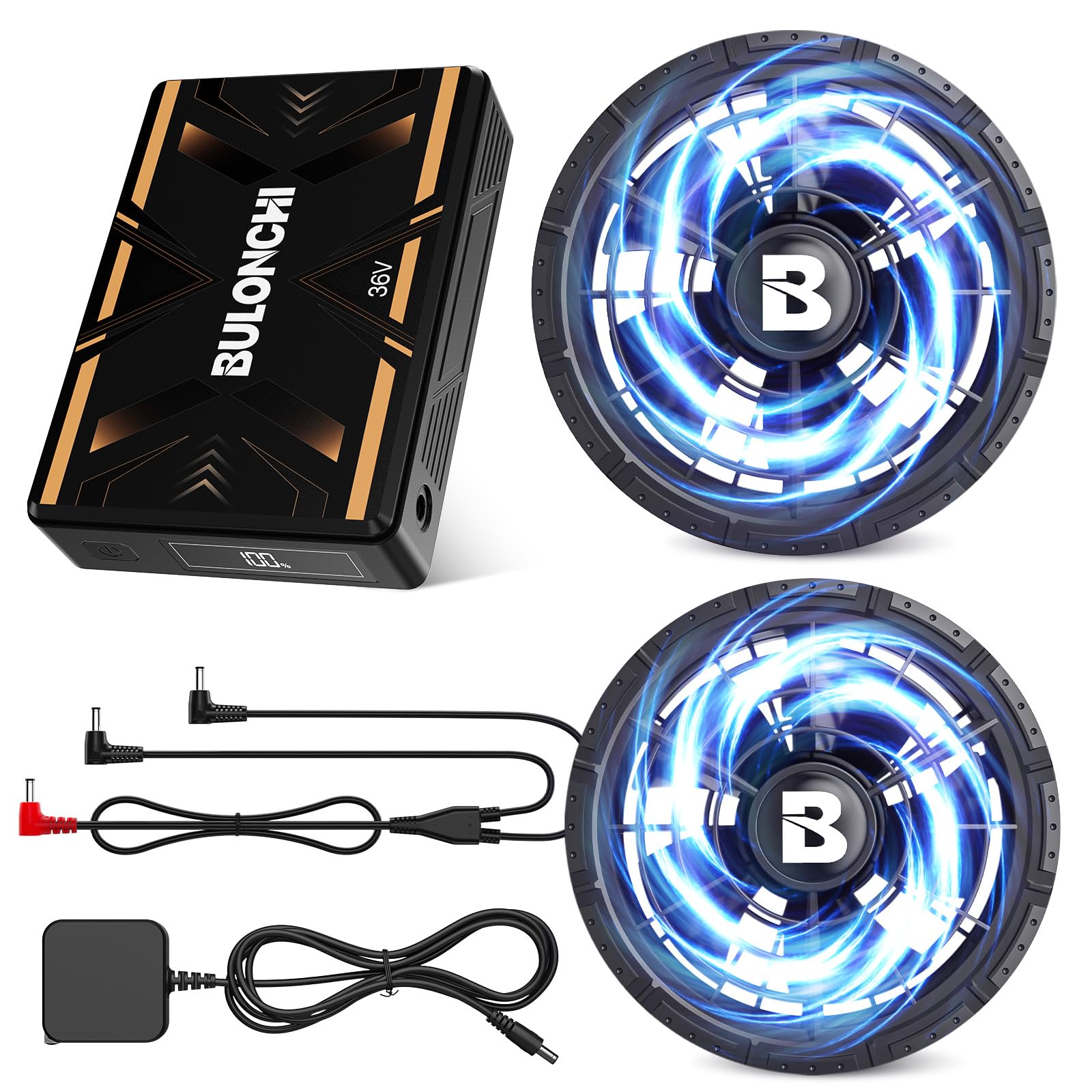 Amazon.co.jp: 2025最強爆風 体感-18℃ 30000mAh 36V超高出力 空調作業