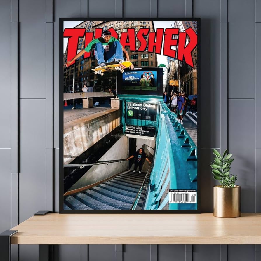 Amazon.com: Thrasher Magazine Vintage Supreme Poster Authentic