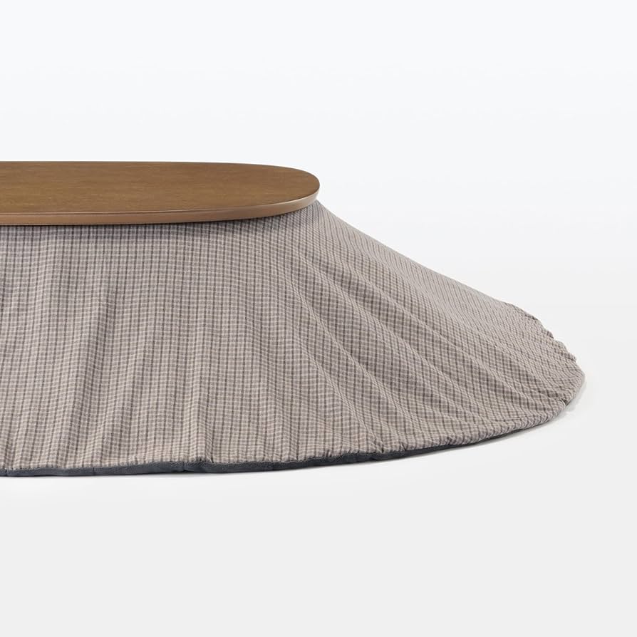 Amazon | 無印良品 楕円こたつ ダークブラウン 幅130×奥行75×高さ37cm