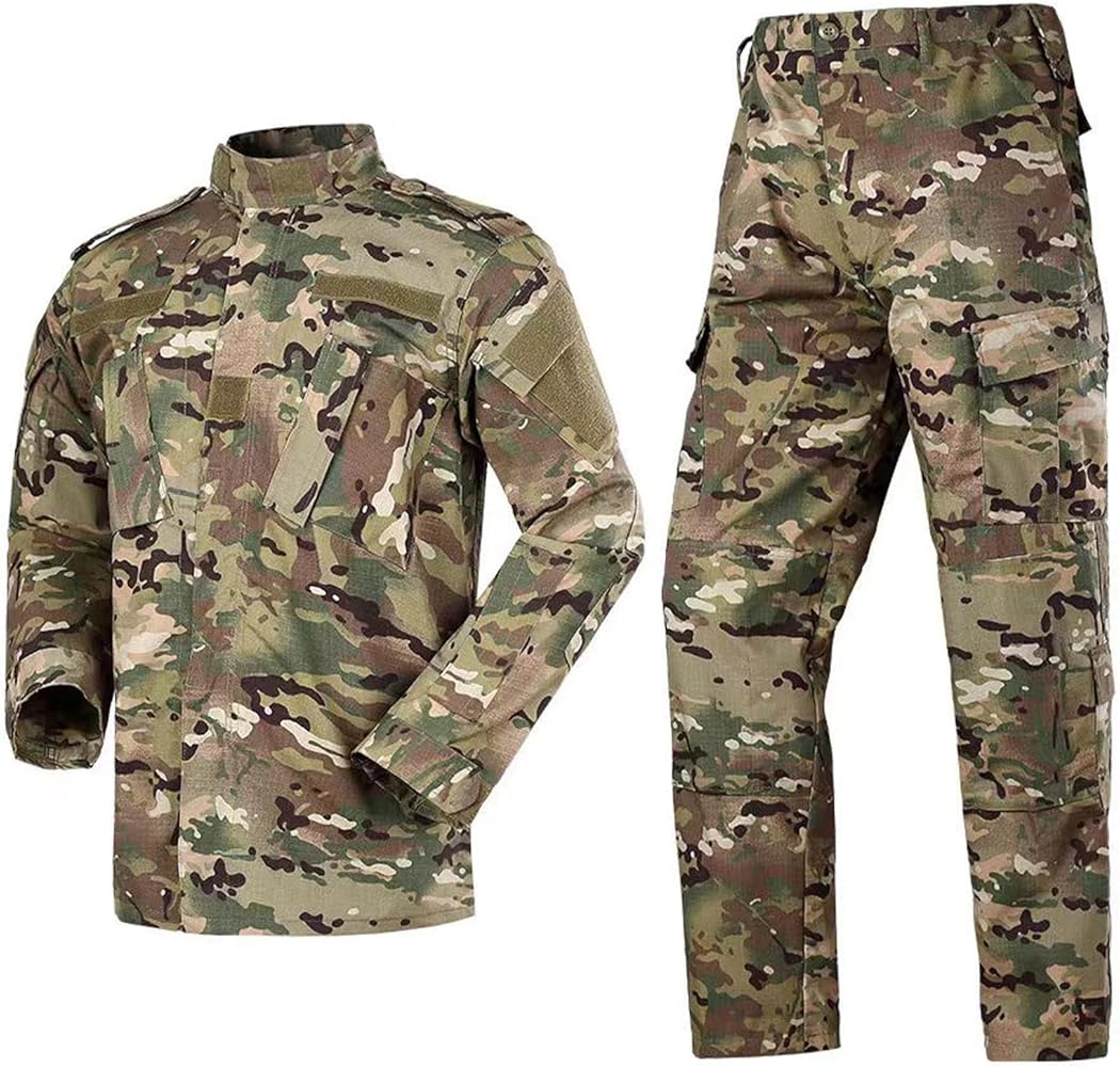 Amazon.co.jp: [YKS JOOB] 戦闘服 上下セット メンズ ACU 迷彩服