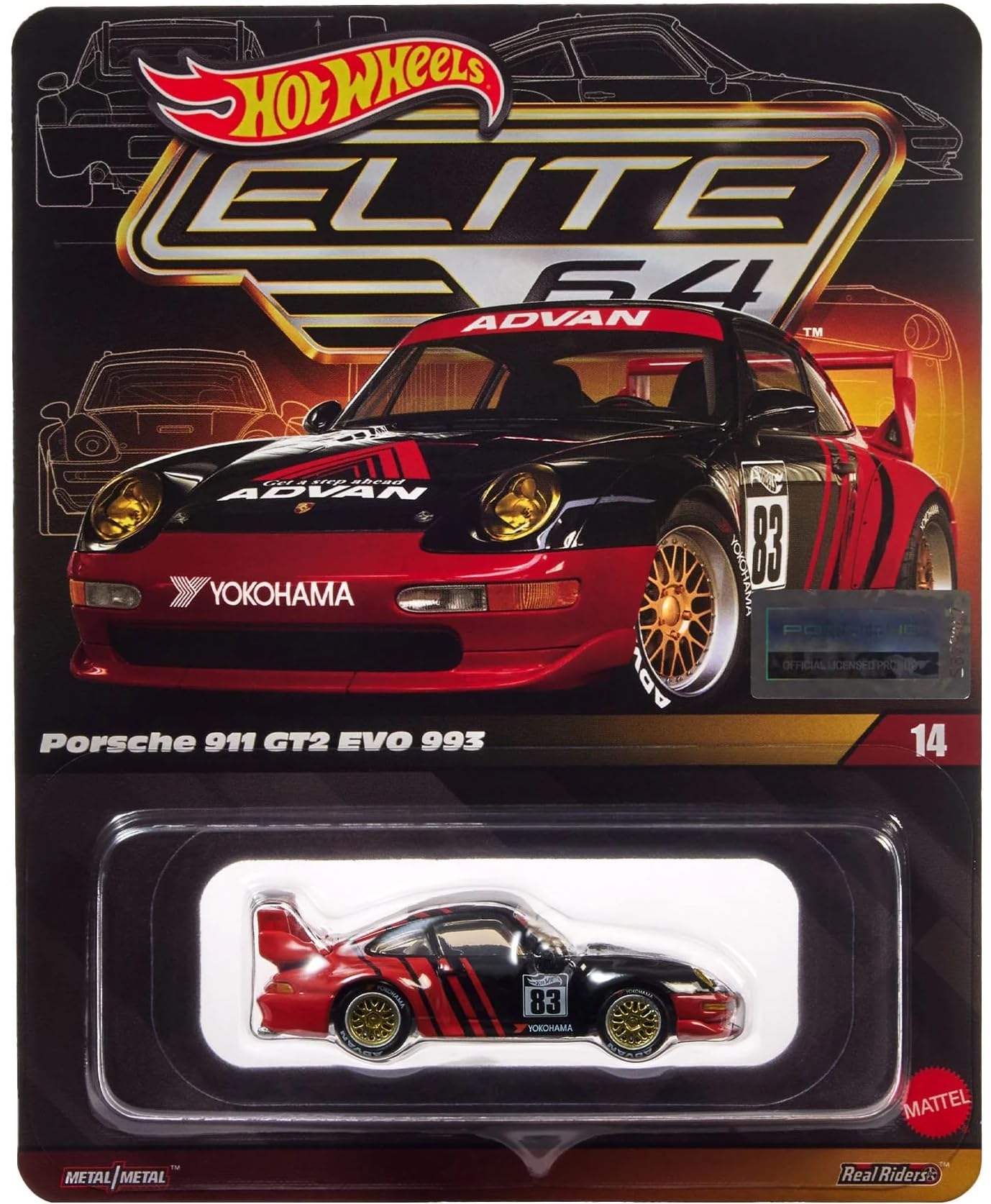 Amazon.com: Hot Wheels Porsche 911 GT2 EVO 993 Elite 64 Collectors
