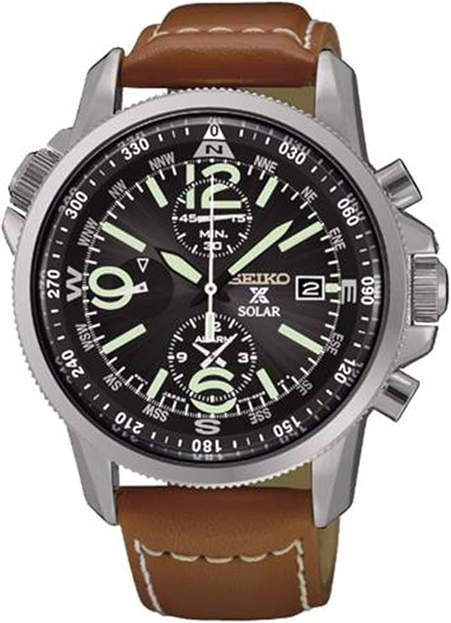 Amazon.co.jp: SEIKO セイコー ソーラー ミリタリーパイロット クロノ