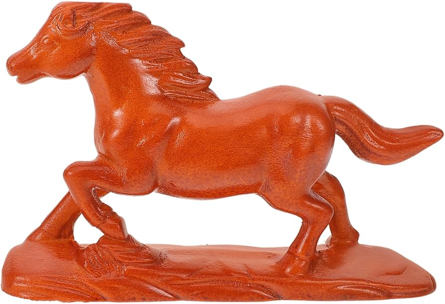 Amazon.co.jp: PRETYZOOM 木製 馬の置物 馬の像 デスクトップ装飾