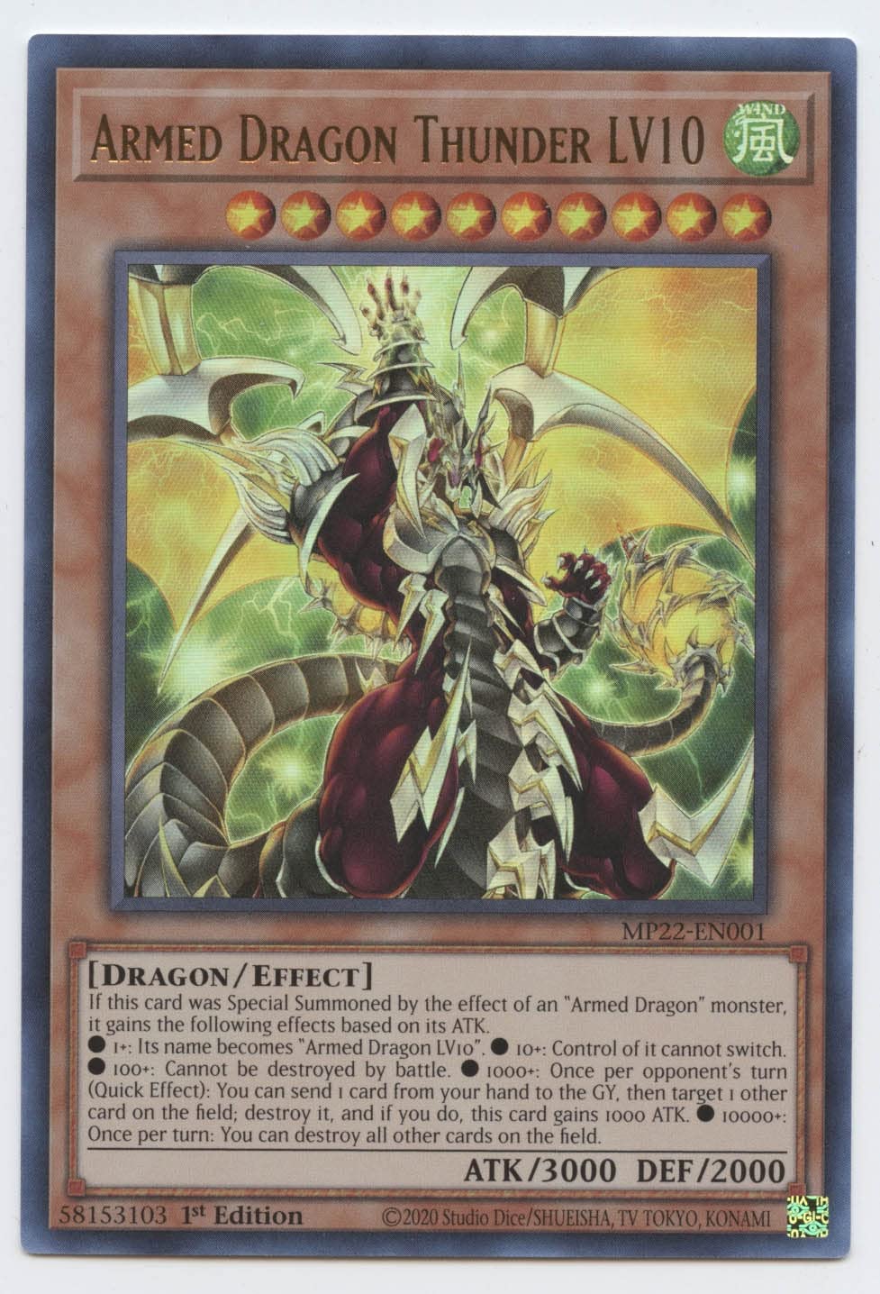 Amazon.com: Armed Dragon Thunder LV10 - MP22-EN001 - Ultra Rare