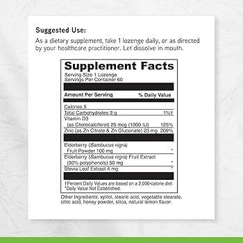 Amazon.com: DAVINCI Labs Zinc Lozenge + Elderberry - Supplement to