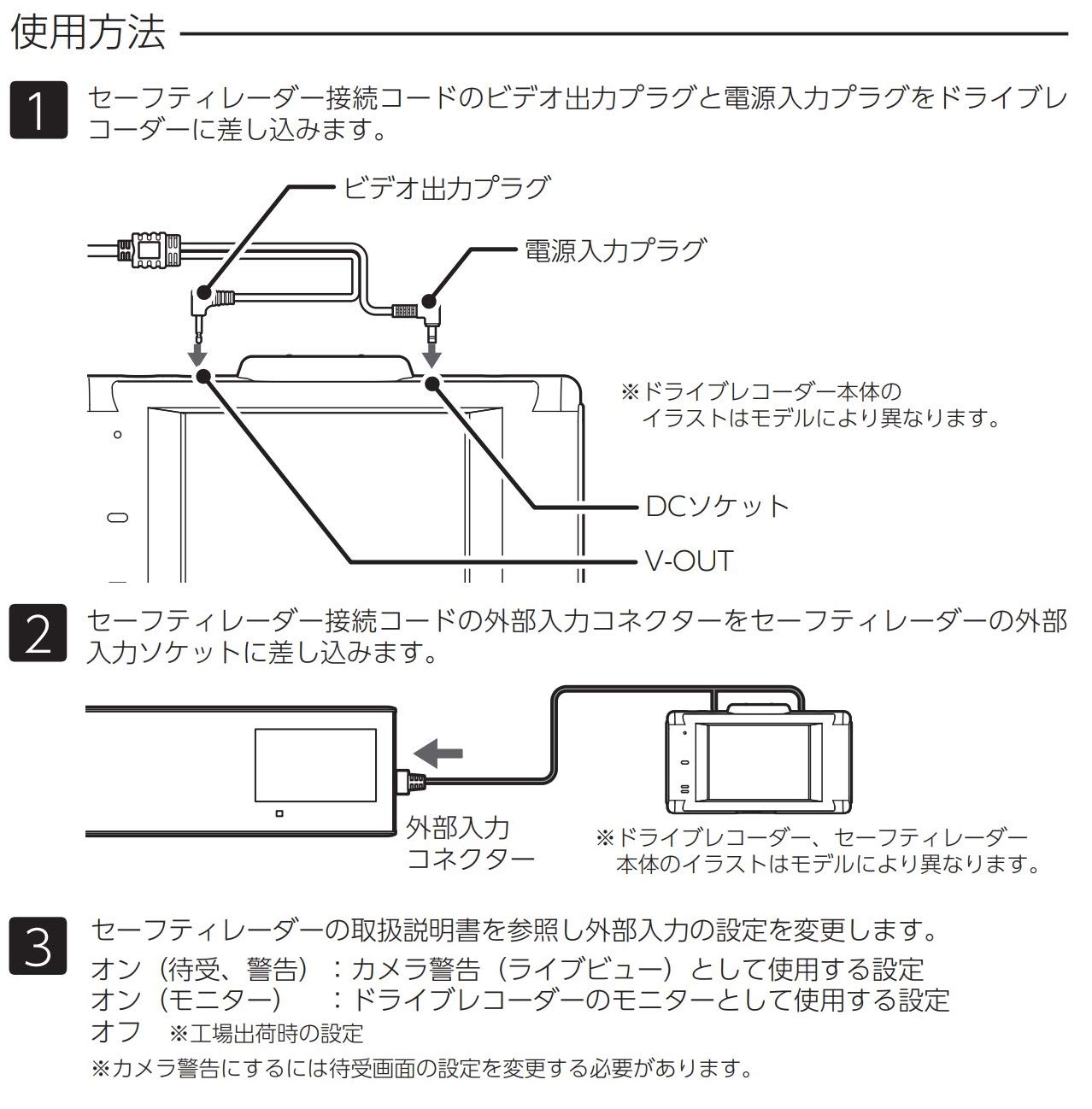 Amazon | セルスター ドライブレコーダー接続コード GDO-12 レーダー