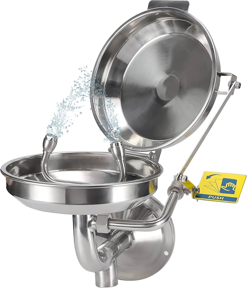 Amazon.co.jp: Frifreego 緊急用洗眼器 壁掛け式 カバー付き 洗眼