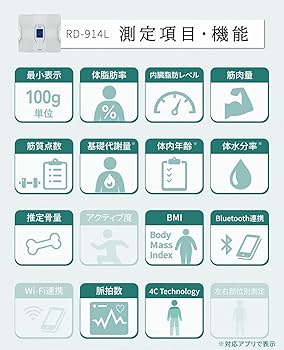 Amazon | タニタ 体組成計 RD-914L【”はかる”で暮らしと向き合う】世界