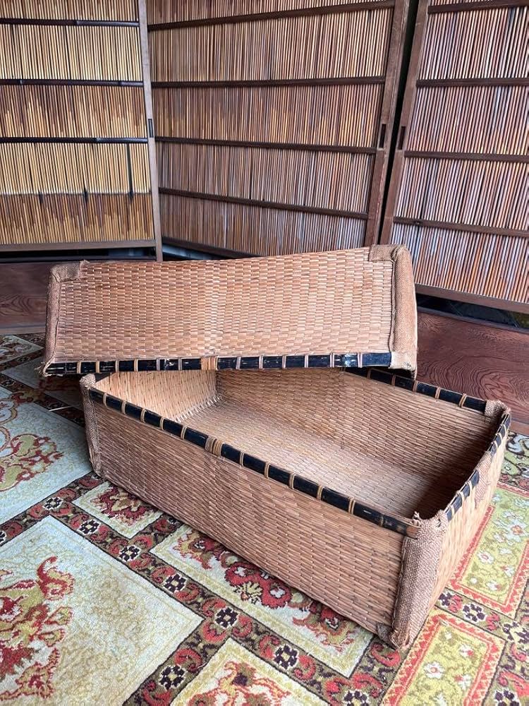 Amazon.co.jp: 柳こおり 柳行李 こうり バスケット 籠 衣装ケース 昭和