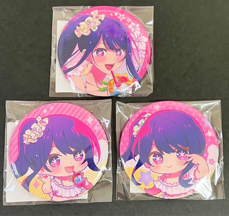 Amazon | 推しの子 キラキラ サマーくじ くじ引き堂 D賞 缶バッジ 星野