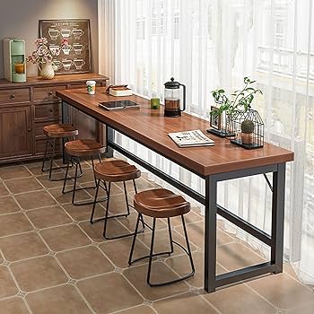 Amazon｜ASQUAR カウンターテーブル 高さ105/75cm デスクトッハイ