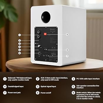 Amazon.com: Sanyun SW206 4” HiFi Bookshelf Speakers with Studio