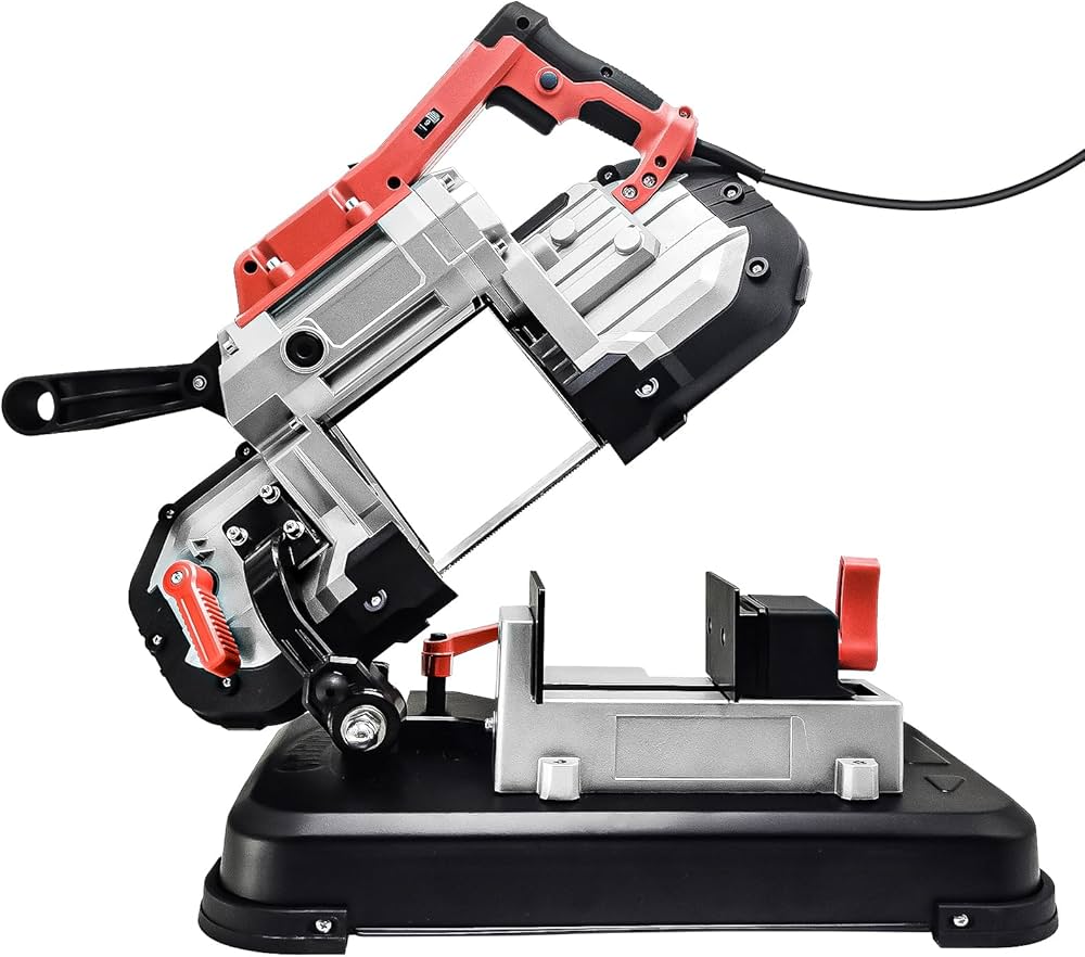 Amazon | CXCESNS バンドソー ポータブル 100V 最大切断径Φ127mm 電源