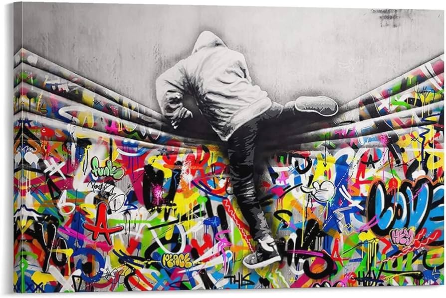 Amazon.co.jp: Banksyバンクシー作品「グラフィティーアート9」印刷