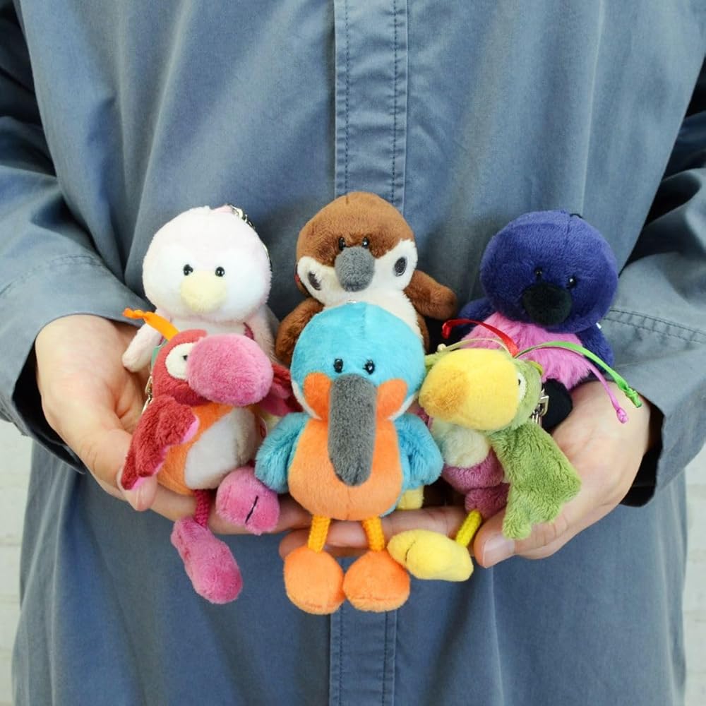 Amazon.co.jp: [ニキ] キーホルダー スズメ 10cm 鳥 キッズ ブラウン