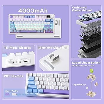 Amazon.com: EPOMAKER X Aula F75 MAX Wireless Mechanical Keyboard