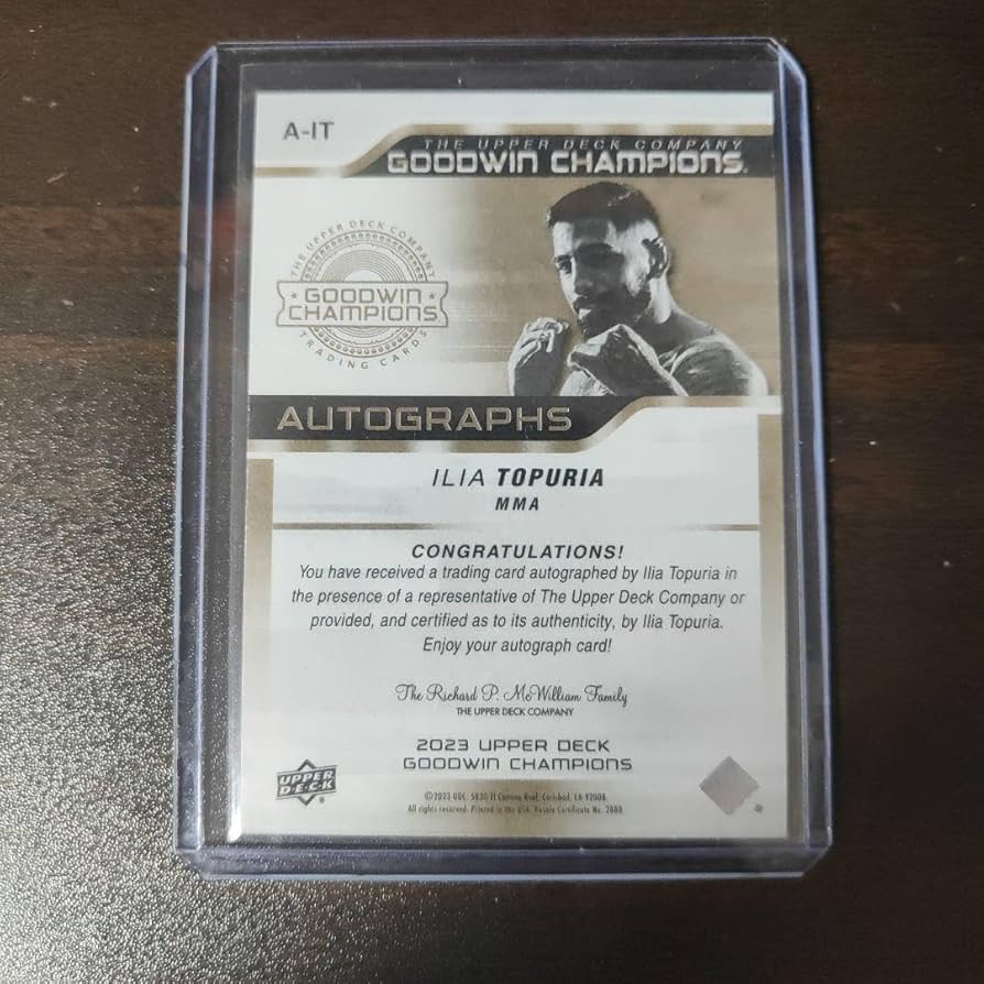 Amazon.co.jp: UFC 王者 イリアトプリア ルーキーサインカード : おもちゃ