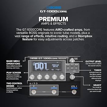 Amazon.com: BOSS GT-1000CORE Guitar Effects Processor in a Compact