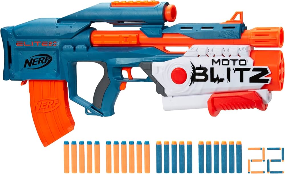 Amazon.com: Nerf Elite 2.0 Motoblitz Blaster with Scope, Motorized