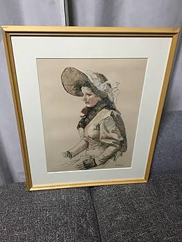 Amazon.co.jp: 小磯良平 複製画 外国婦人 女性像 人物画 額装 PRINTED