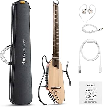 Amazon.co.jp: Donner HUSH-I PRO トラベルギター ポータブル ヘッド