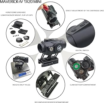 Amazon.co.jp: Vector Optics Maverick-IV 1x20 Mini Red Dot Scope