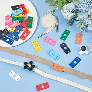 Amazon | FINGERINSPIRE 36個 9色 靴レースチャーム カラフルな靴ひも