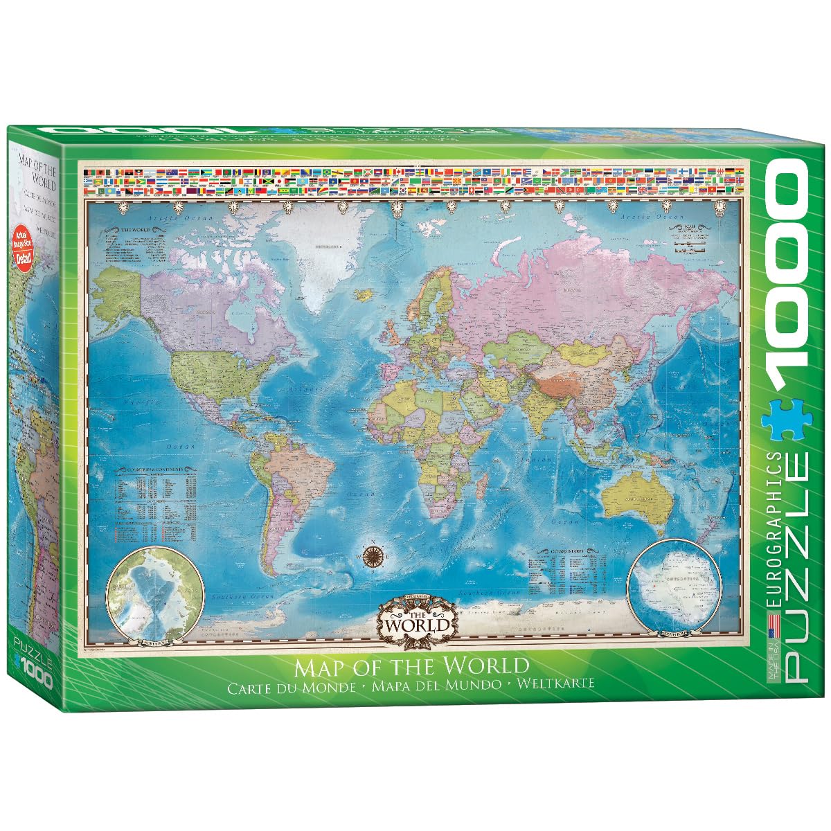 Amazon.com: EuroGraphics Map of The World Puzzle (1000-Piece
