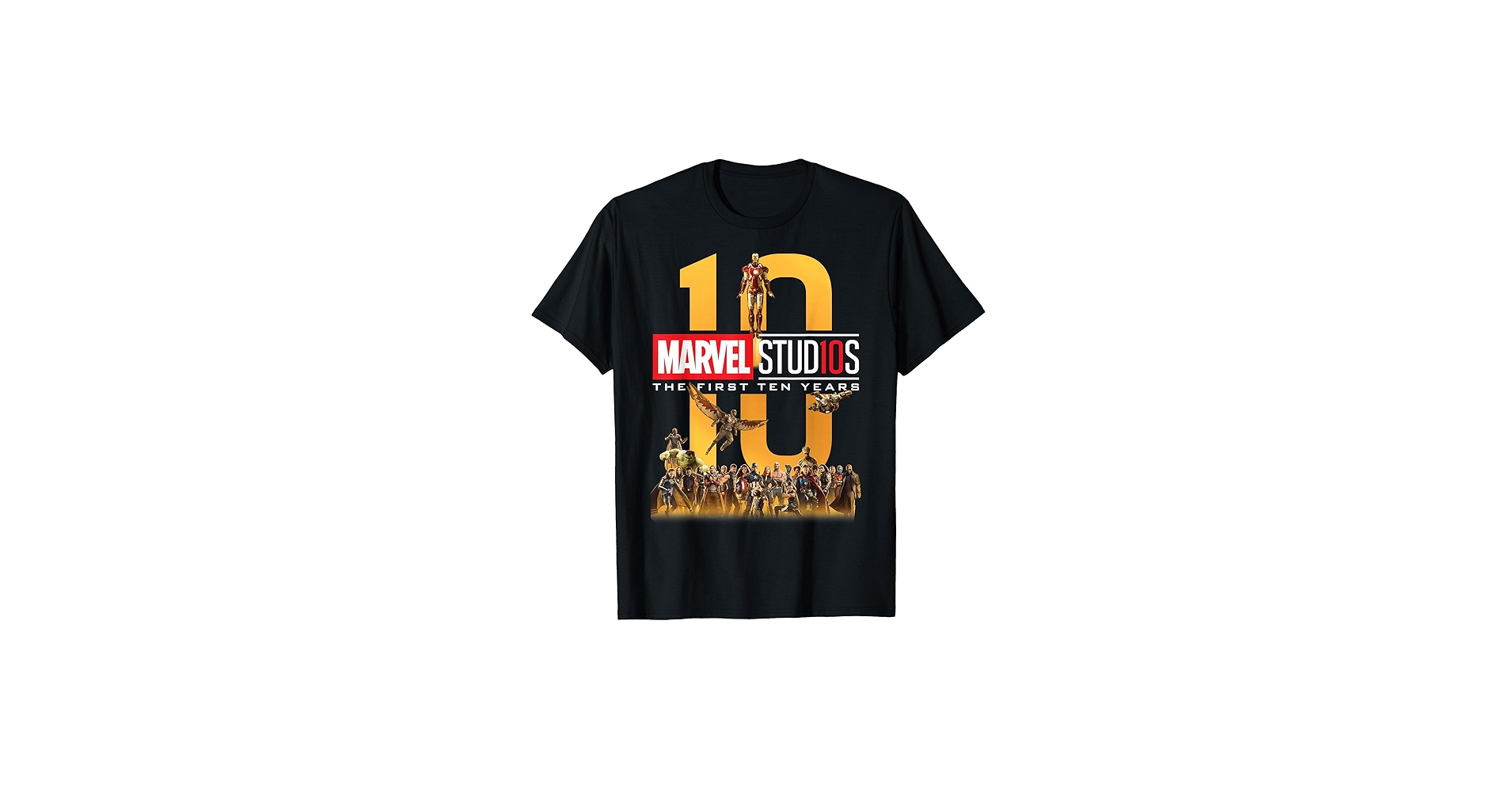 Amazon.com: Marvel Studios First Ten Years Full Cast Graphic T